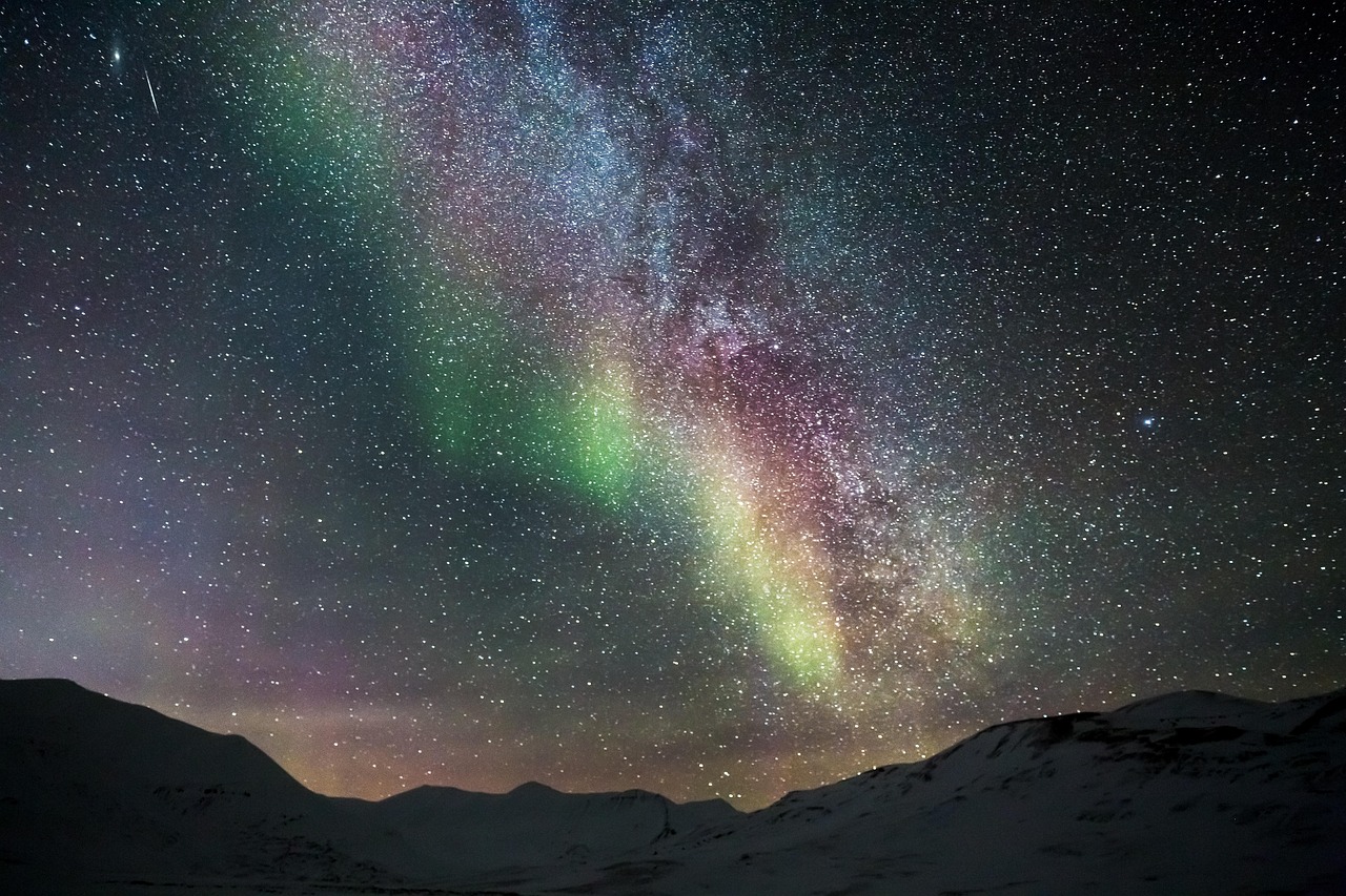 northern lights, aurora borealis, northern, night sky, sky, night, lights, phenomenon, astronomy, natural phenomenon, atmosphere, dark, ionosphere, field, nature, arctic, aurora, polar lights, ice, adventure, stars, snowy, landscape, cold